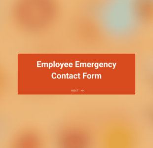 Employee Emergency Contact List Form Template