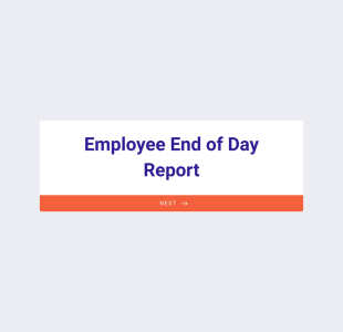 Employee End Of Day Report Form Template