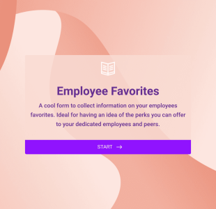 Employee Favorites Questionnaire Form Template