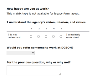 Employee Overall Satisfaction Survey Form Template