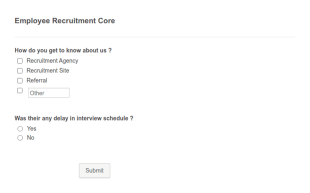 Employee Recruitment Core Template