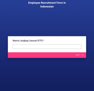Employee Recruitment Form In Indonesian