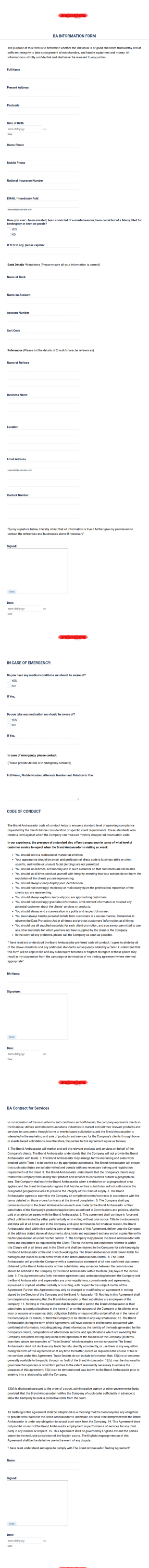 Employee Reliability Survey Form Template