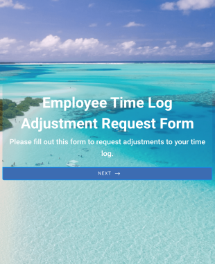 Employee Time Log Adjustment Request Form Template