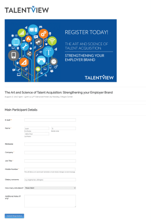 Employer Branding Workshop Registration Form Template