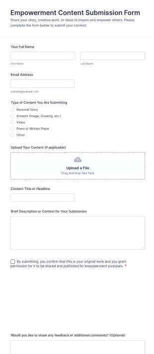 Empowerment Content Submission Form Template