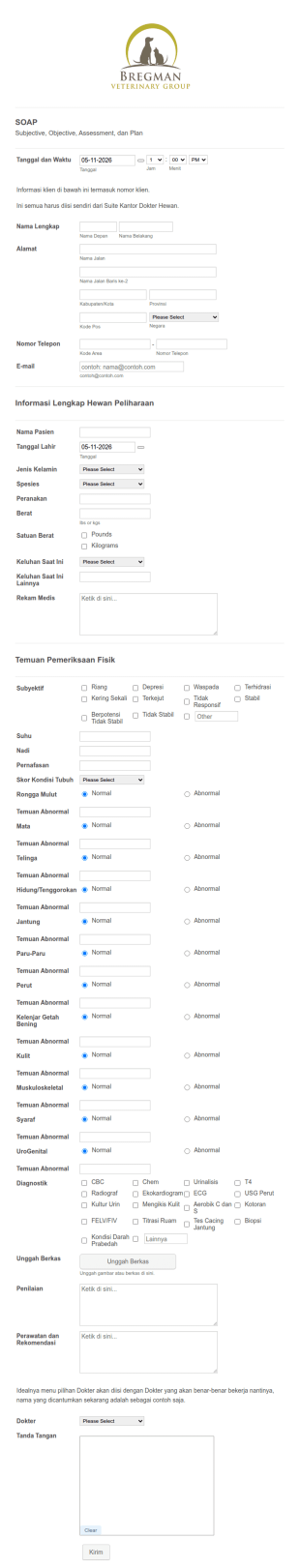 EMR Untuk Praktek Dokter Hewan