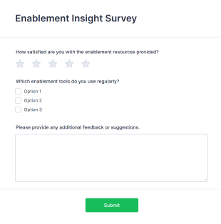 Enablement Insight Survey Form Template