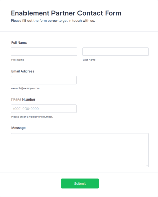 Enablement Partner Contact Form Template