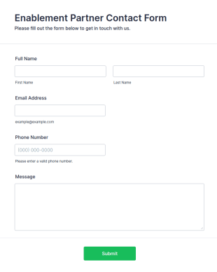 Enablement Partner Contact Form Template