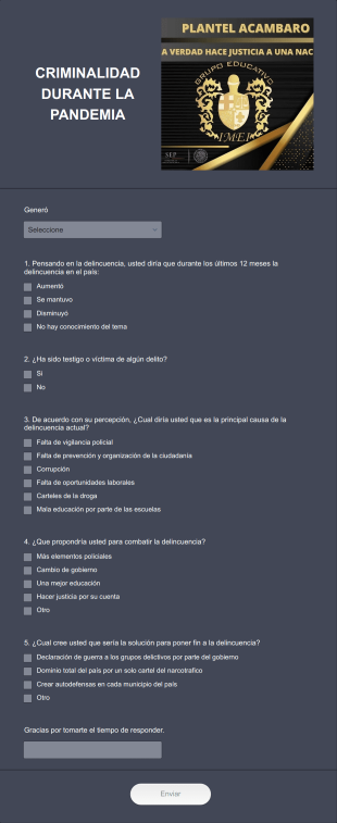 Encuesta Criminalidad Form Template