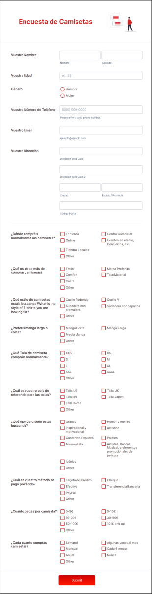 Encuesta De Camisetas