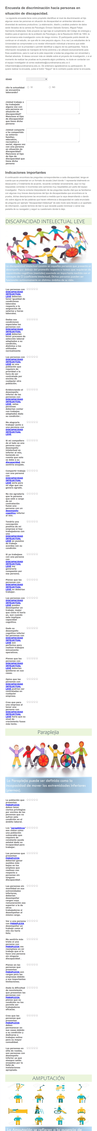 Encuesta De Discriminación Hacia Personas En Situación De Discapacidad.