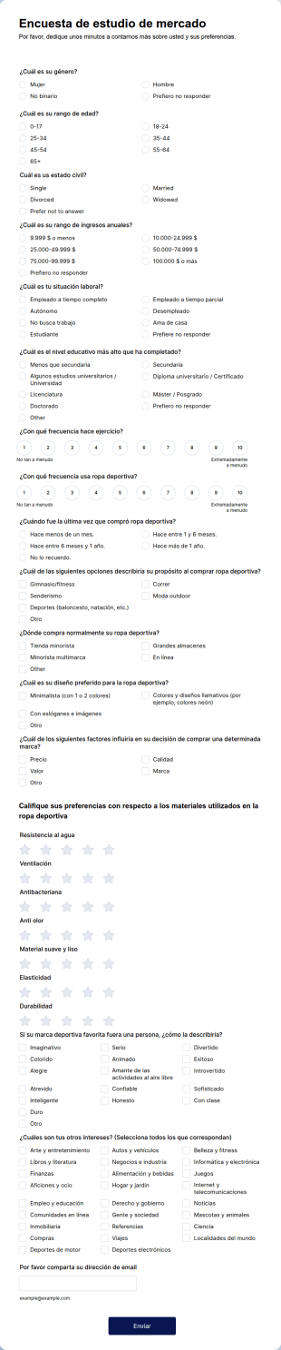 Encuesta De Estudio De Mercado