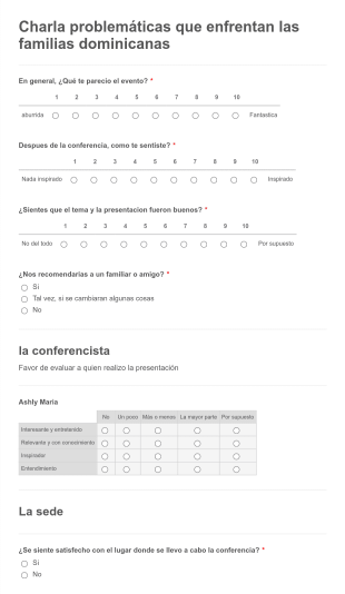 Encuesta De Evaluación De Charla
