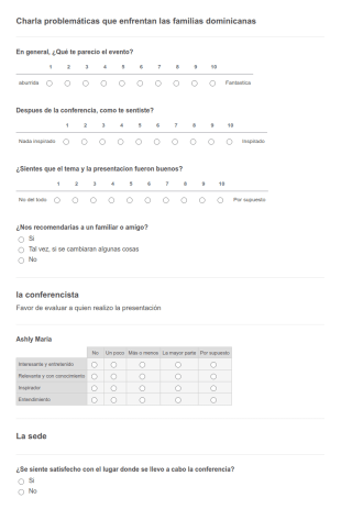 Encuesta De Evaluación De Charla