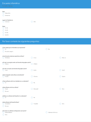Encuesta De Informatica Form Template