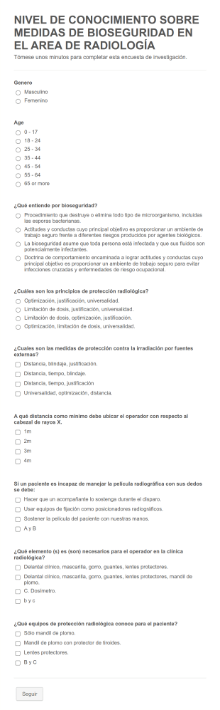 Encuesta De Investigación De Bioseguridad Form Template