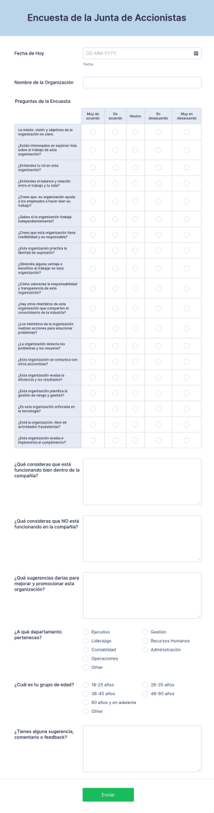 Encuesta De La Junta De Accionistas