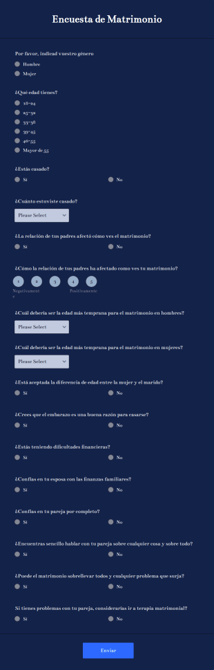 Encuesta De Matrimonio