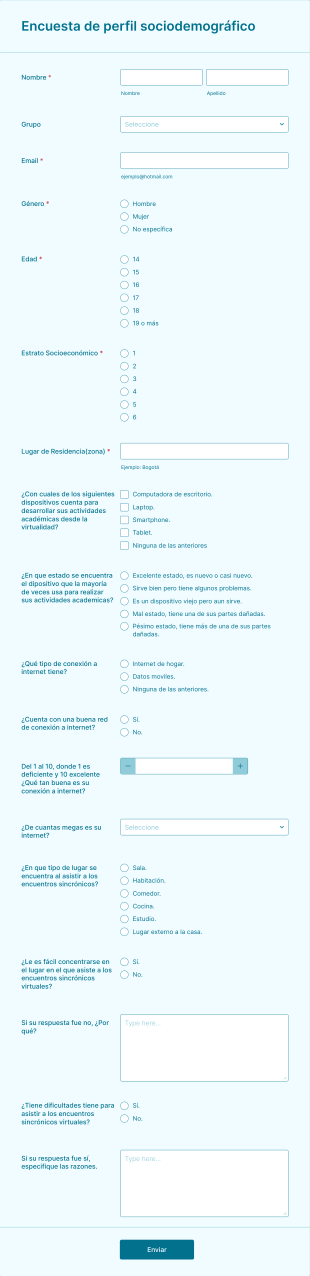 Encuesta De Perfil Sociodemográfico