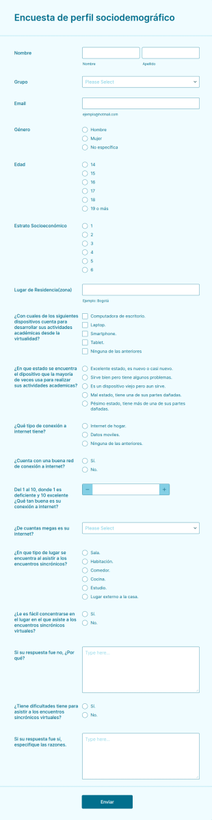 Encuesta De Perfil Sociodemográfico
