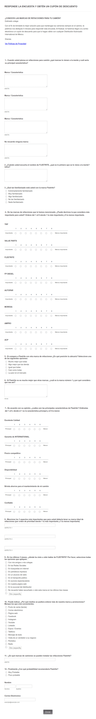 Encuesta De Preferencia De Marca