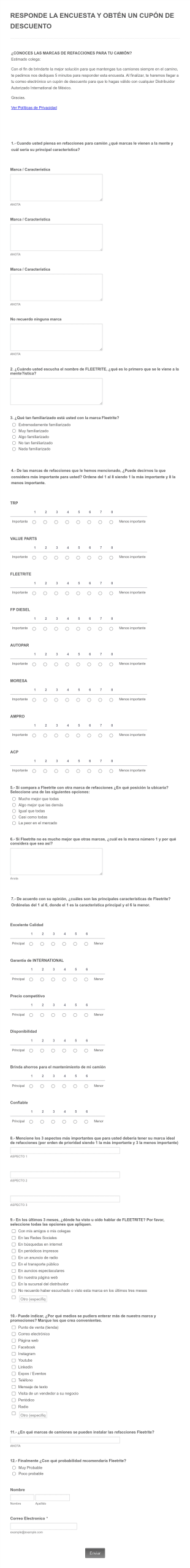 Encuesta De Preferencia De Marca