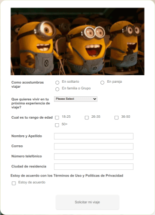 Encuesta De Preferencias De Viajes Form Template