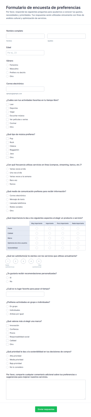 Encuesta De Preferencias
