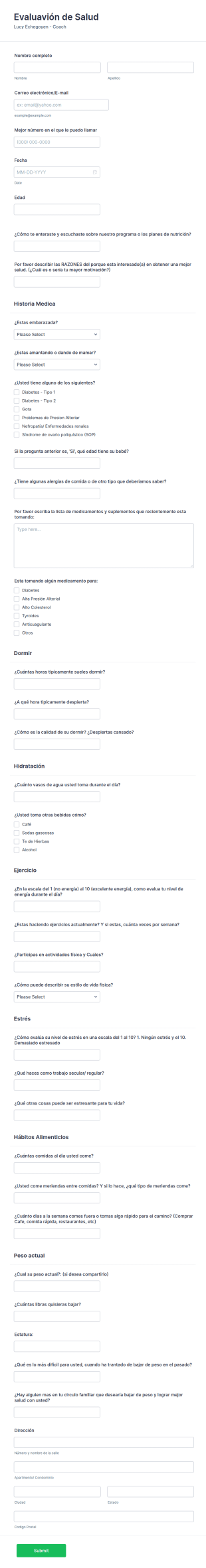 Encuesta De Salud (Health Survey)