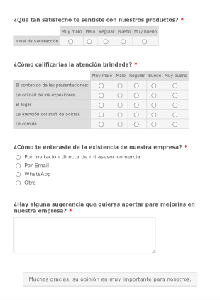 Encuesta De Satisfacción Al Cliente