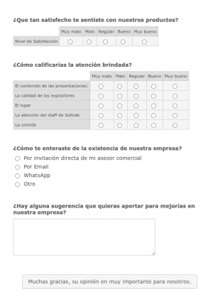 Encuesta De Satisfacción Al Cliente