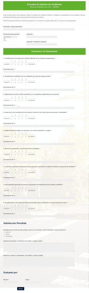 Encuesta De Satisfacción Auditorías EDEMSA