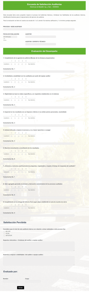 Encuesta De Satisfacción Auditorías EDEMSA
