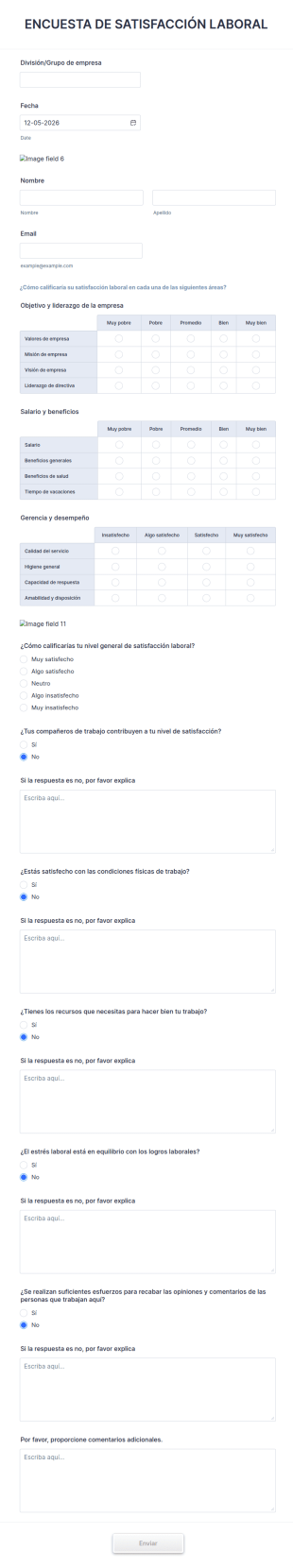 Encuesta De Satisfacción Laboral