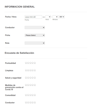 ENCUESTA DE SATISFACCION TRANSPORTE
