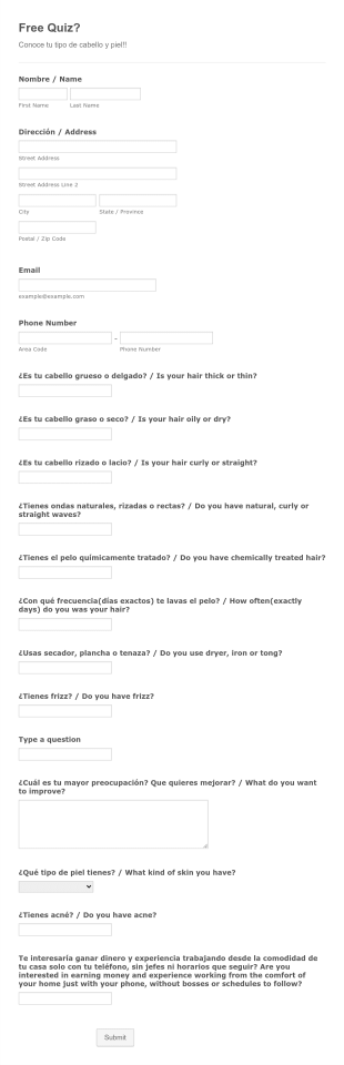 Encuesta De Tipo De Cabello
