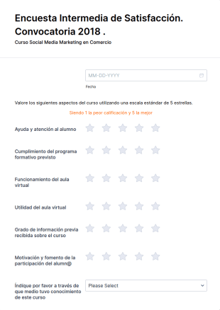 Encuesta Intermedia De Satisfacción