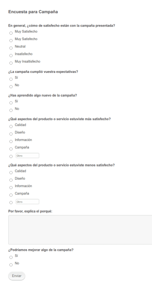 Encuesta Para Campaña