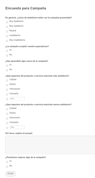 Encuesta Para Campaña Form Template