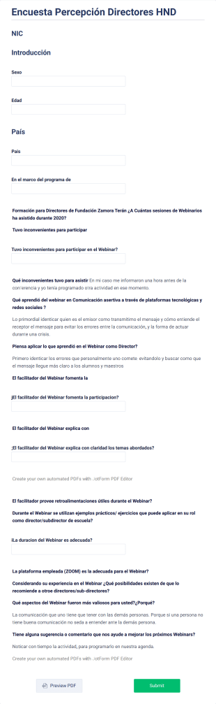 Encuesta Percepción De Programas De Formación