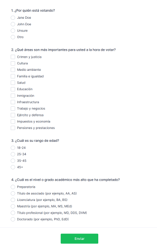 Encuesta Preliminar Form Template