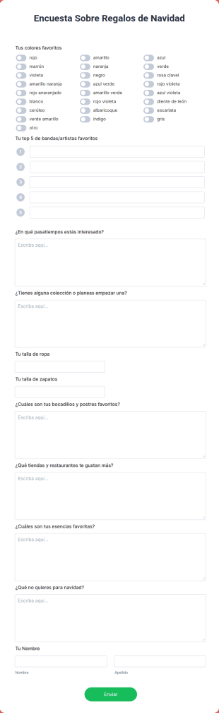 Encuesta Sobre Regalos De Navidad
