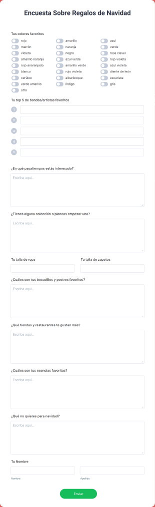 Encuesta Sobre Regalos De Navidad