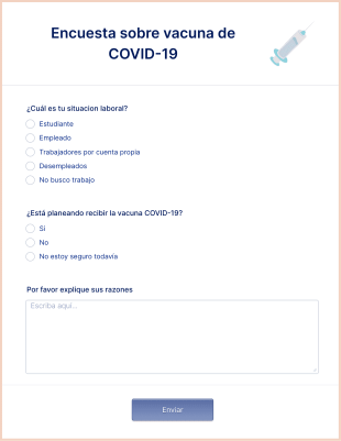 Encuesta Sobre Vacuna De COVID 19 Form Template