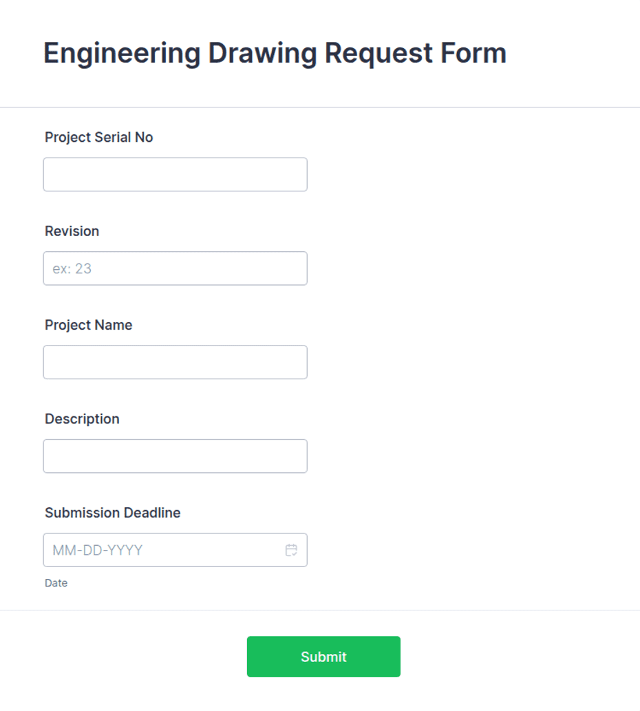 Engineering Drawing Request Form Template | Jotform