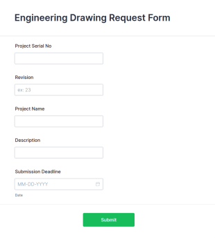 Engineering Drawing Request Form Template