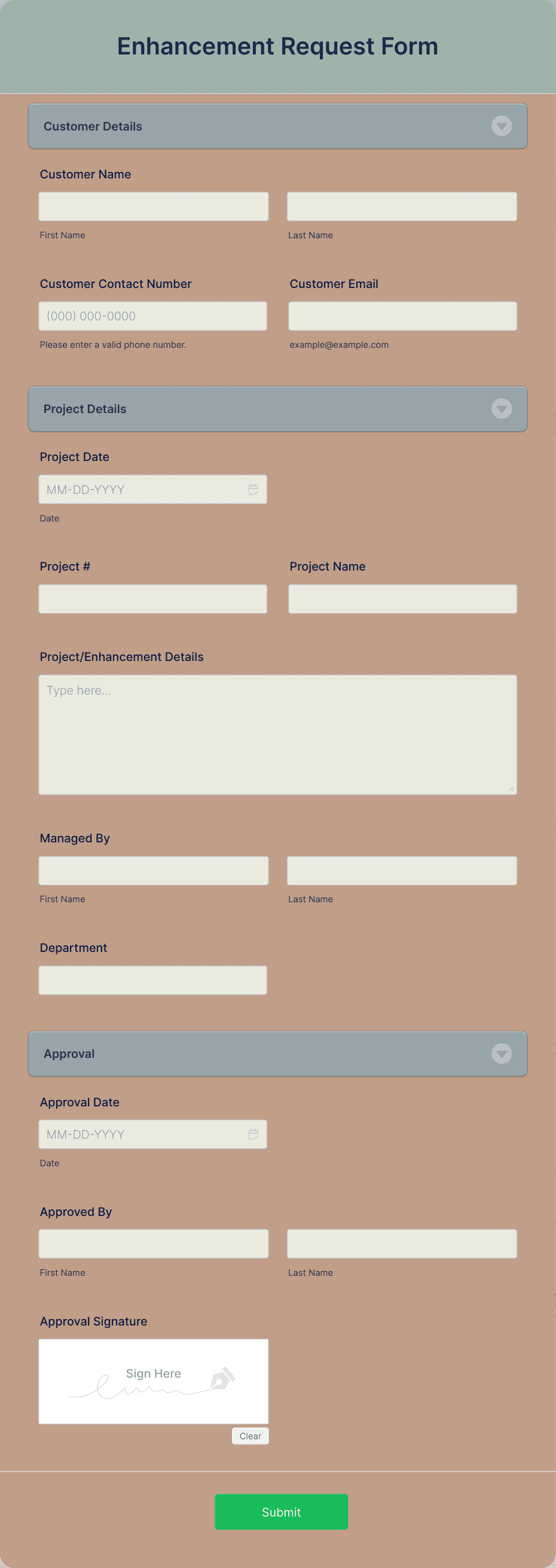 Enhancement Request Form Template | Jotform