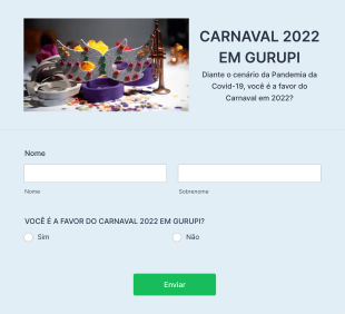 Enquete Acig Carnaval 2022 Gurupi Form Template